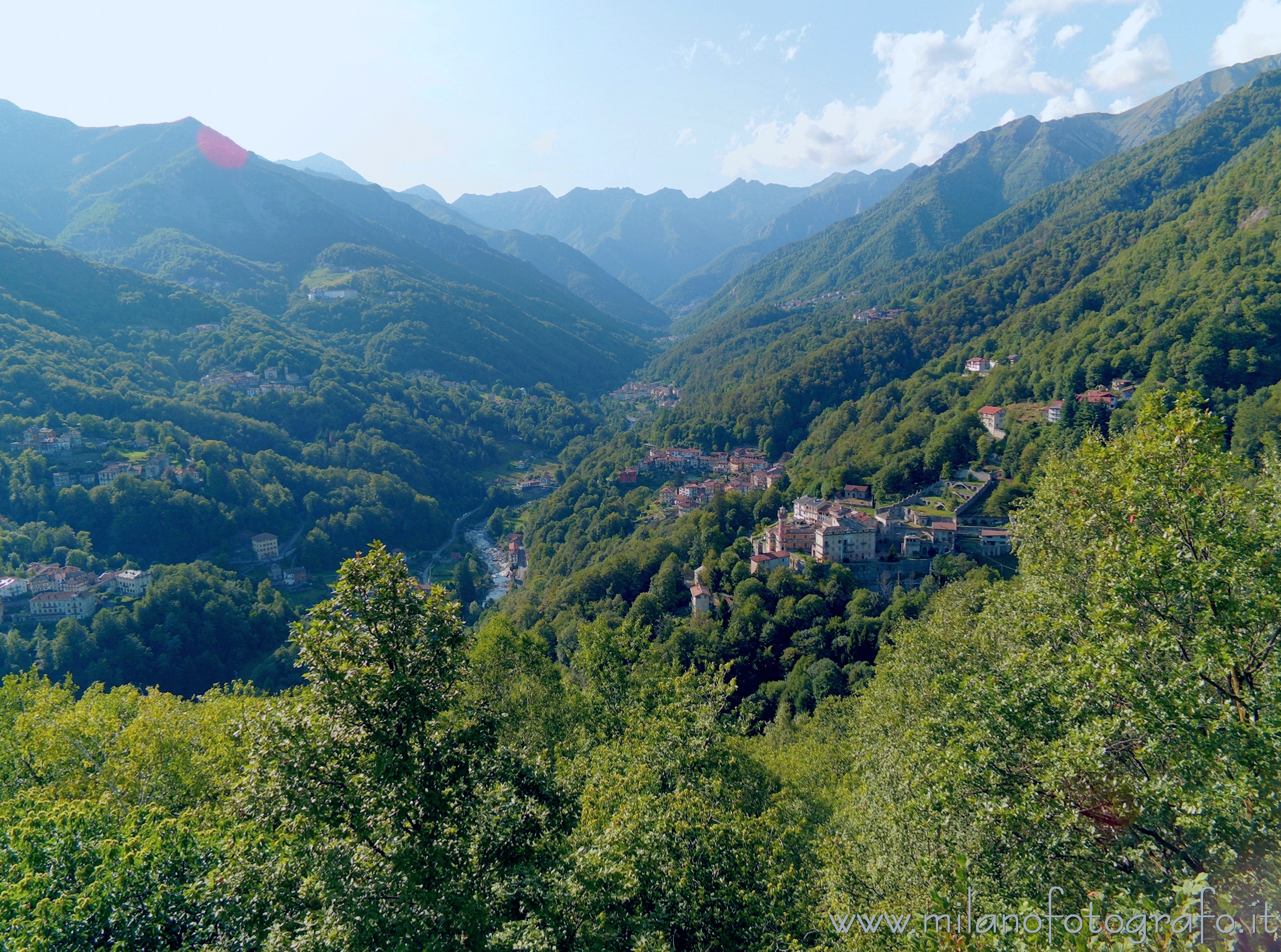 Campiglia Cervo (Biella, Italy) - Sight from the Pila Belvedere toward the Upper Cervo Valley